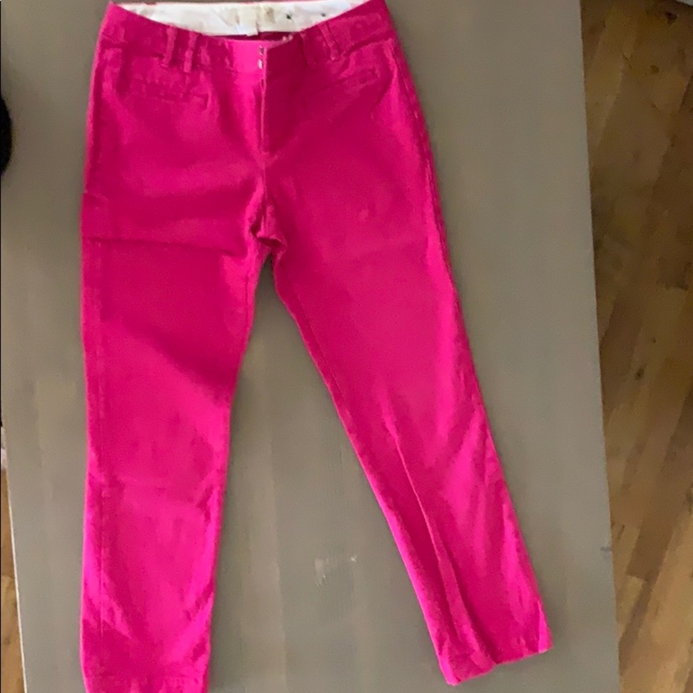 Skinny cropped fuchsia pants sz 0